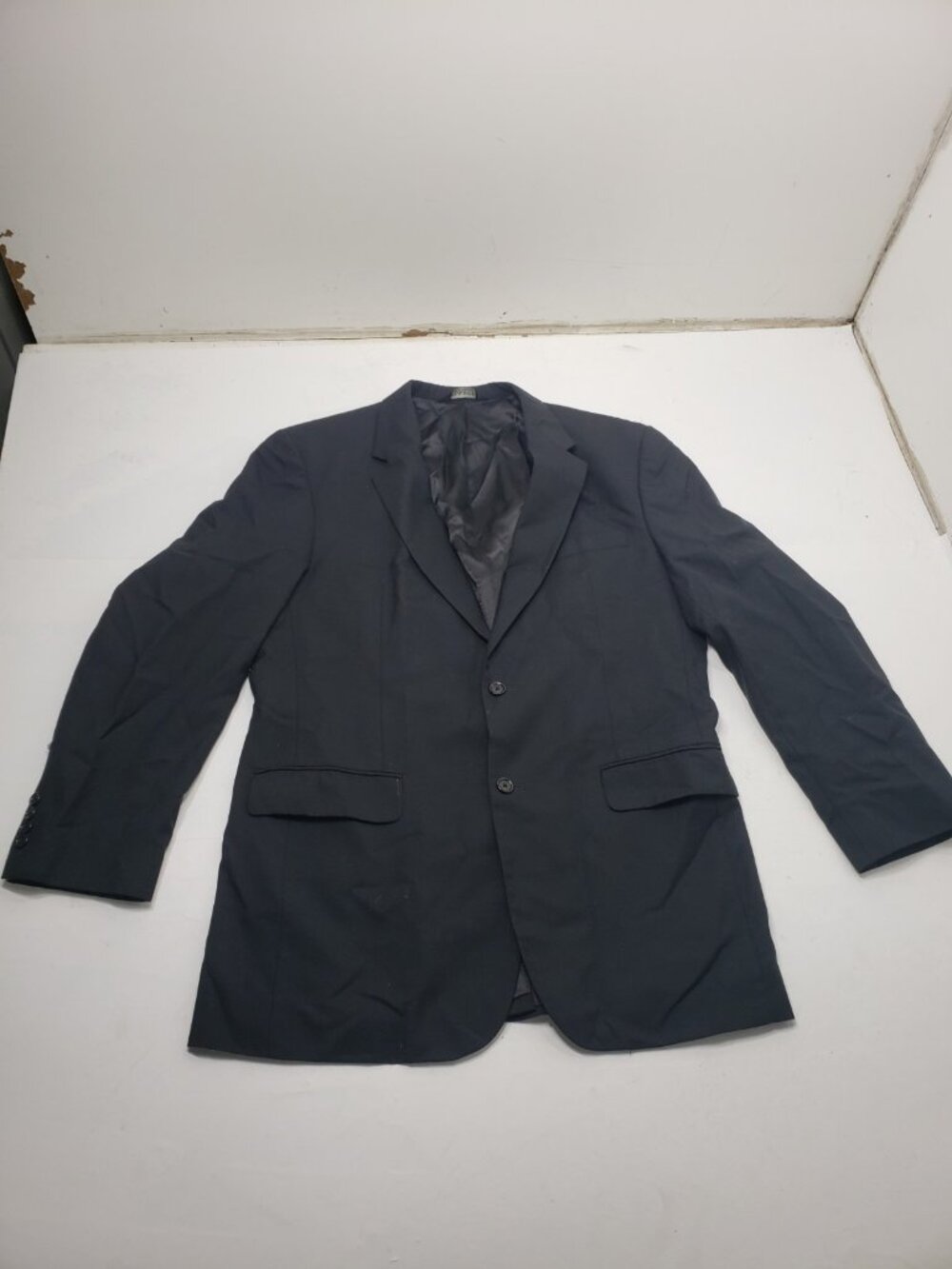 Jos A Bank Men’s Blazer 43L Black 100% Wool 2 Button Sport Coat Jacket